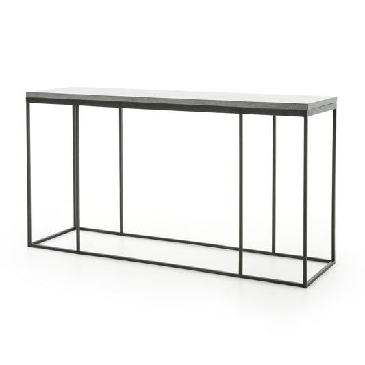 HARLOW CONSOLE TABLE-BLUESTONE/GUNMETAL